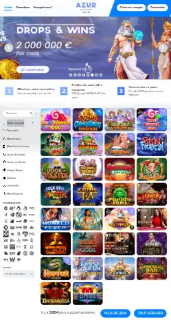 l'application et interface Olympe Casino